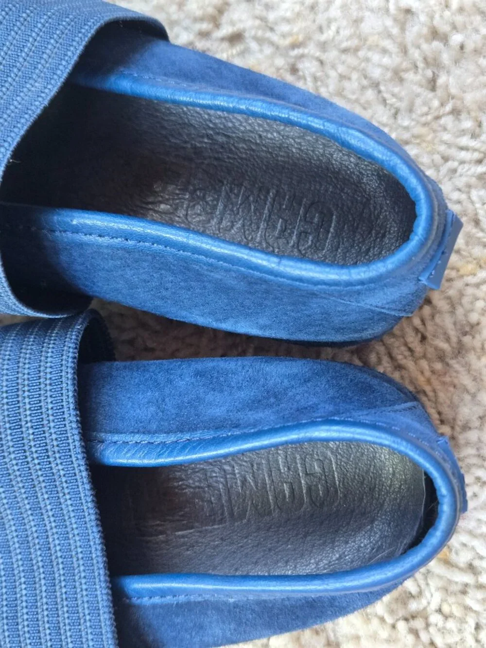 Camper Girls Nina Blue Suede Ballet Flats EU Size 36 Fits US Big Kids/Youth 4